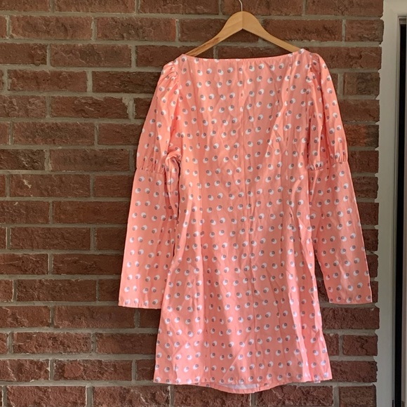 UO X Eggie orange Zen button front mini dress - Picture 3 of 10